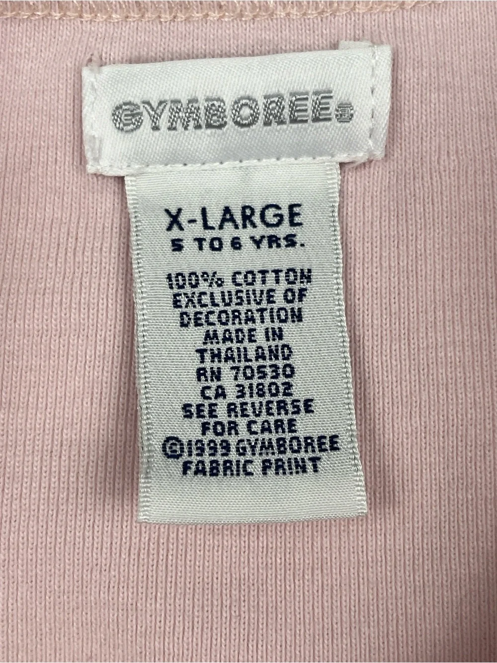 Gymboree 1999 Floral Embroidered Long Sleeve Pink Vintage Shirt 5-6 Years